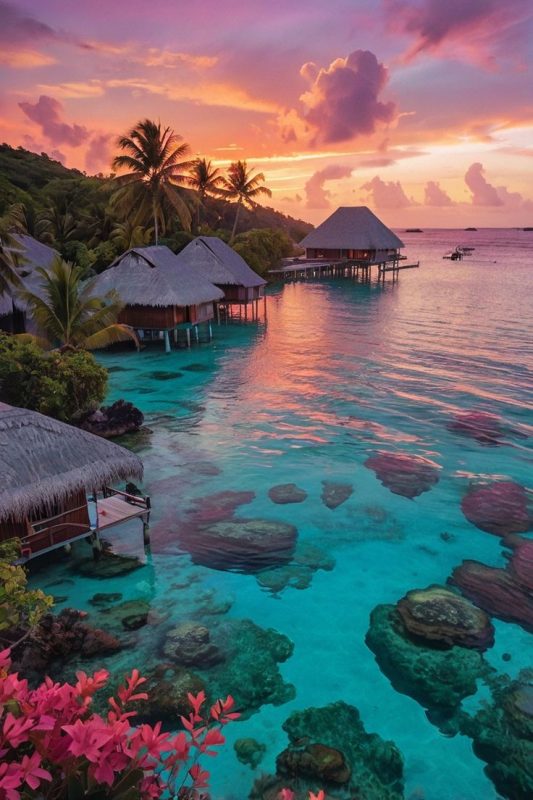 Coucher de soleil Bora Bora