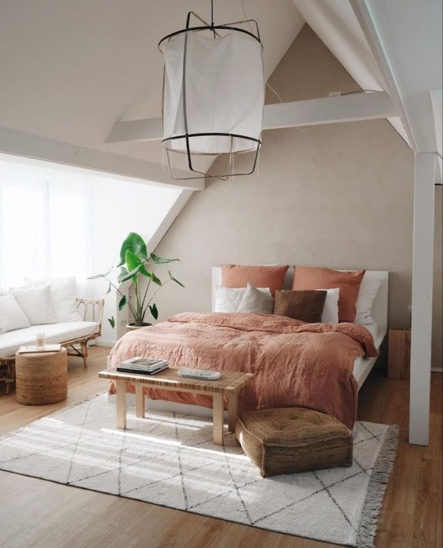 chambre aménagée sous les combles