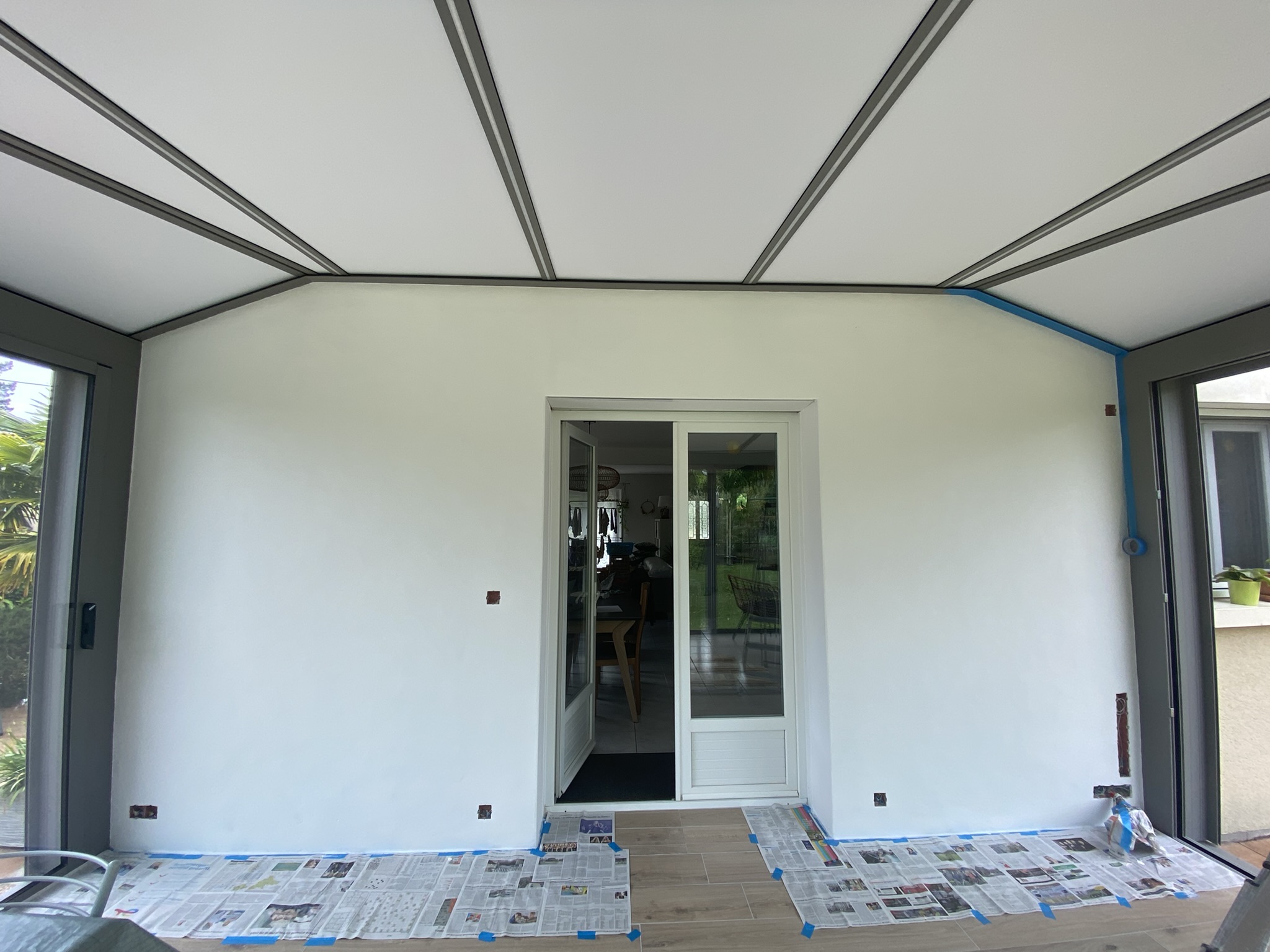 Véranda en cours de travaux