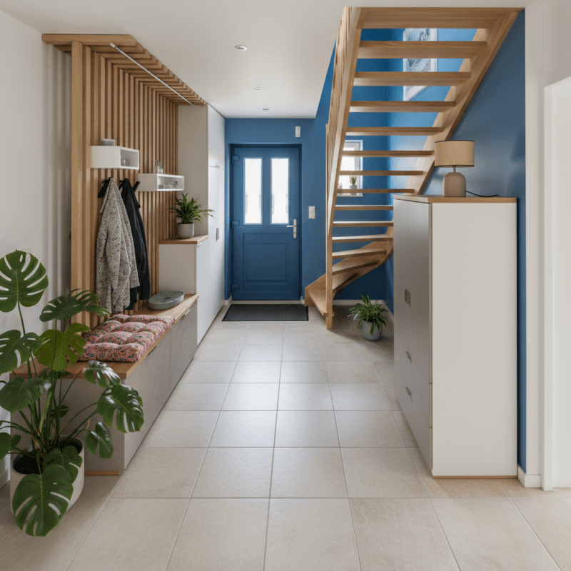 Entrée optimisée avec agencement sur-mesure
